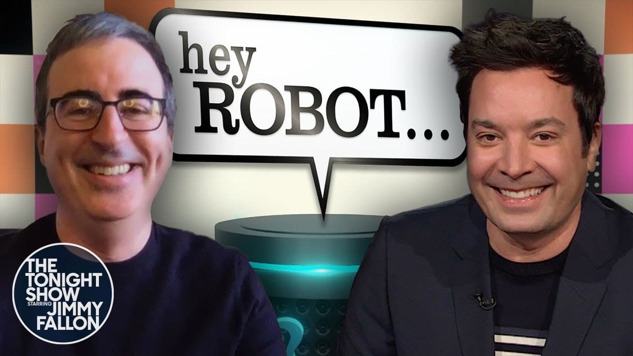 John Oliver a Jimmy Fallon hrají hru Hej, robote