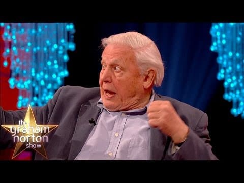 Sir David Attenborough a Jessica Chastain u Grahama Nortona