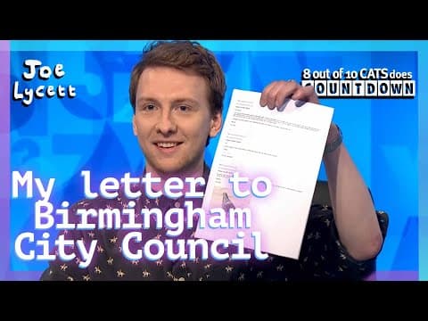Joe Lycett a další historka o pokutě za parkování – 8 Out Of 10 Cats Does Countdown