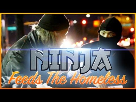 Nindža pomáhá bezdomovcům