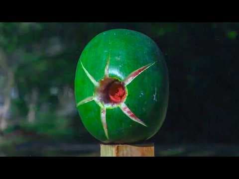 Bramborový kanón ve zpomaleném záběru