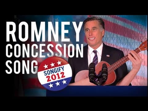 Mitt Romney zpívá na rozloučenou