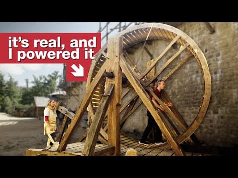 Středověký šlapací jeřáb